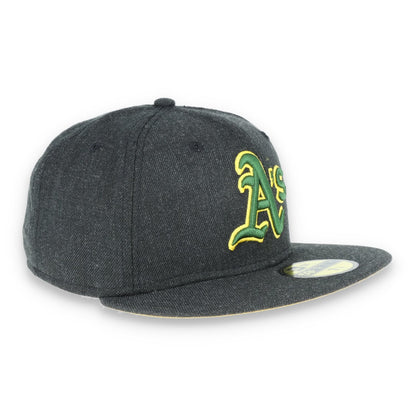 Oakland Athletics  New Era 59Fifty Fitted Hat-Dark Heather Grey