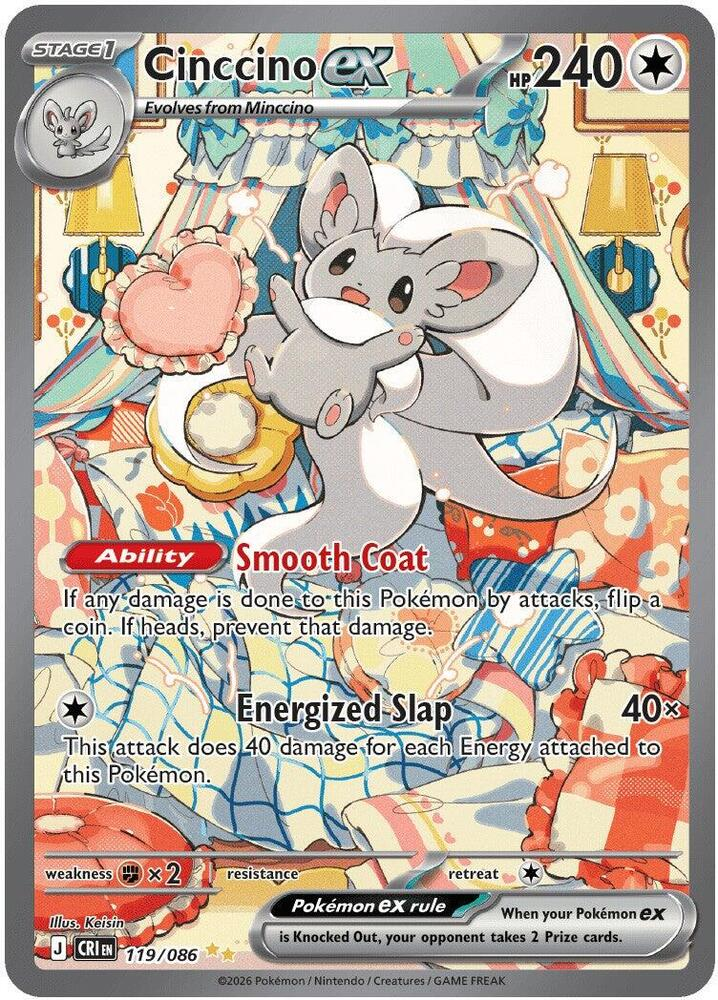 Cinccino ex - 119/086 - ME04: Chaos Rising (CRI)