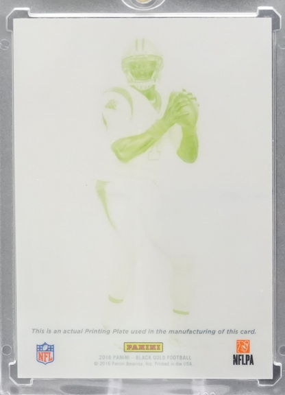 2016 Panini Gold Black Football - Cam Newton  - 1/1 Printing Plate