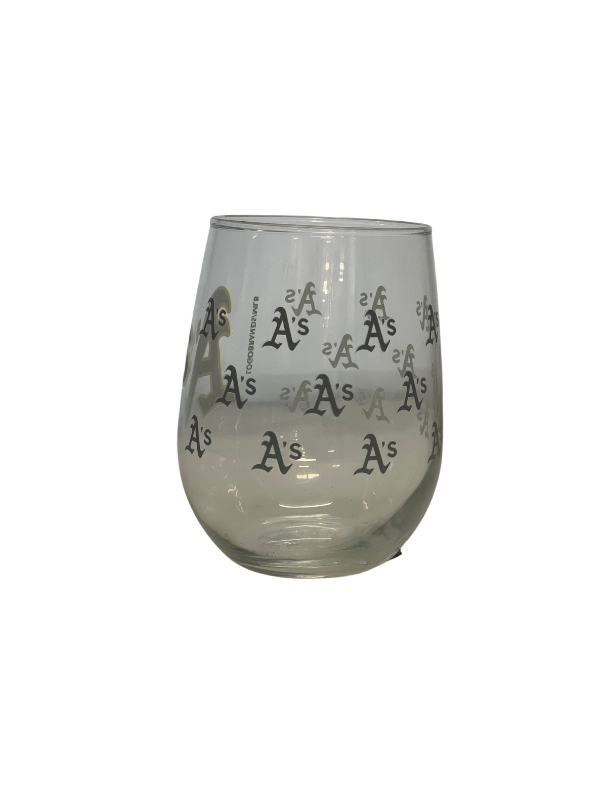 Oakland Athletics  16oz Satin Etch Curved Beverage Glass