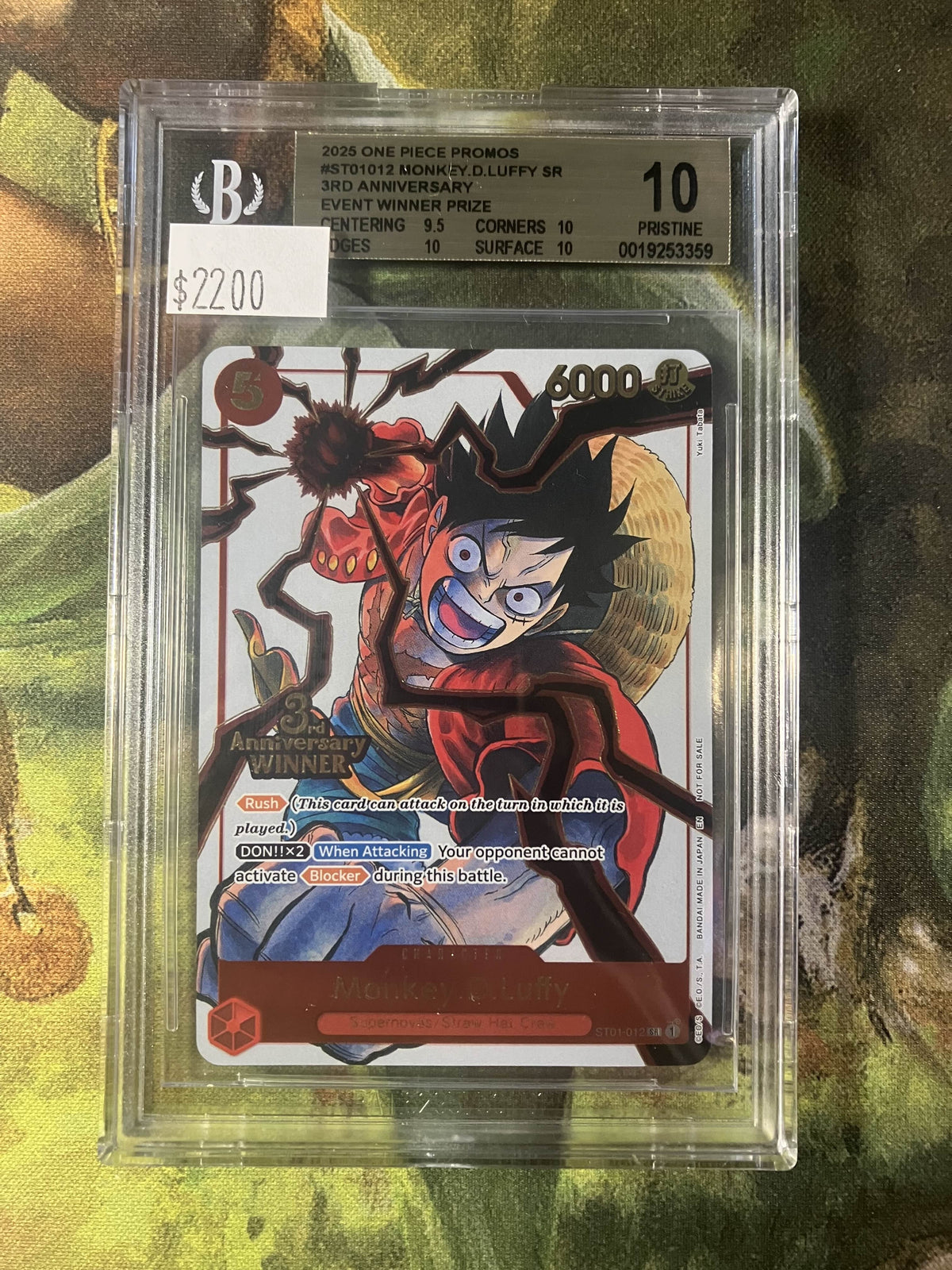 BGS 10.0 Monkey.D.Luffy [One Piece Card Game Promos] - 19253359