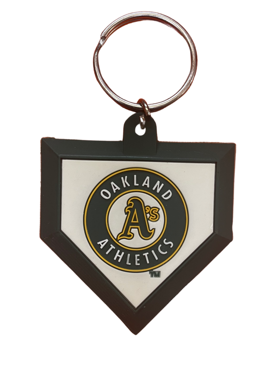 Oakland A's Homeplate Keychain