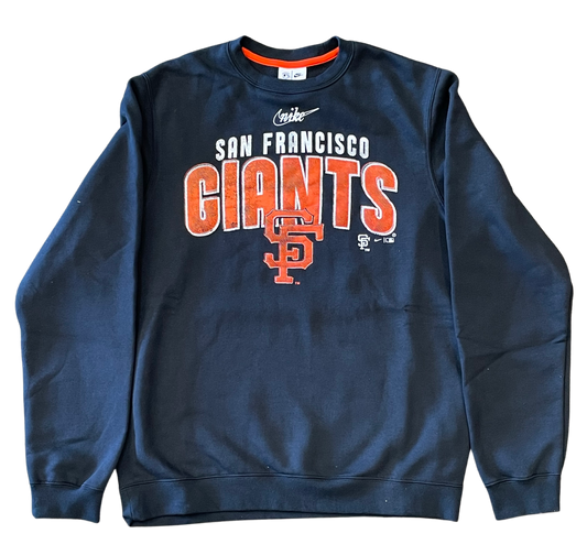Nike Men's San Francisco Giants Pullover Crew Sweatshirt Black