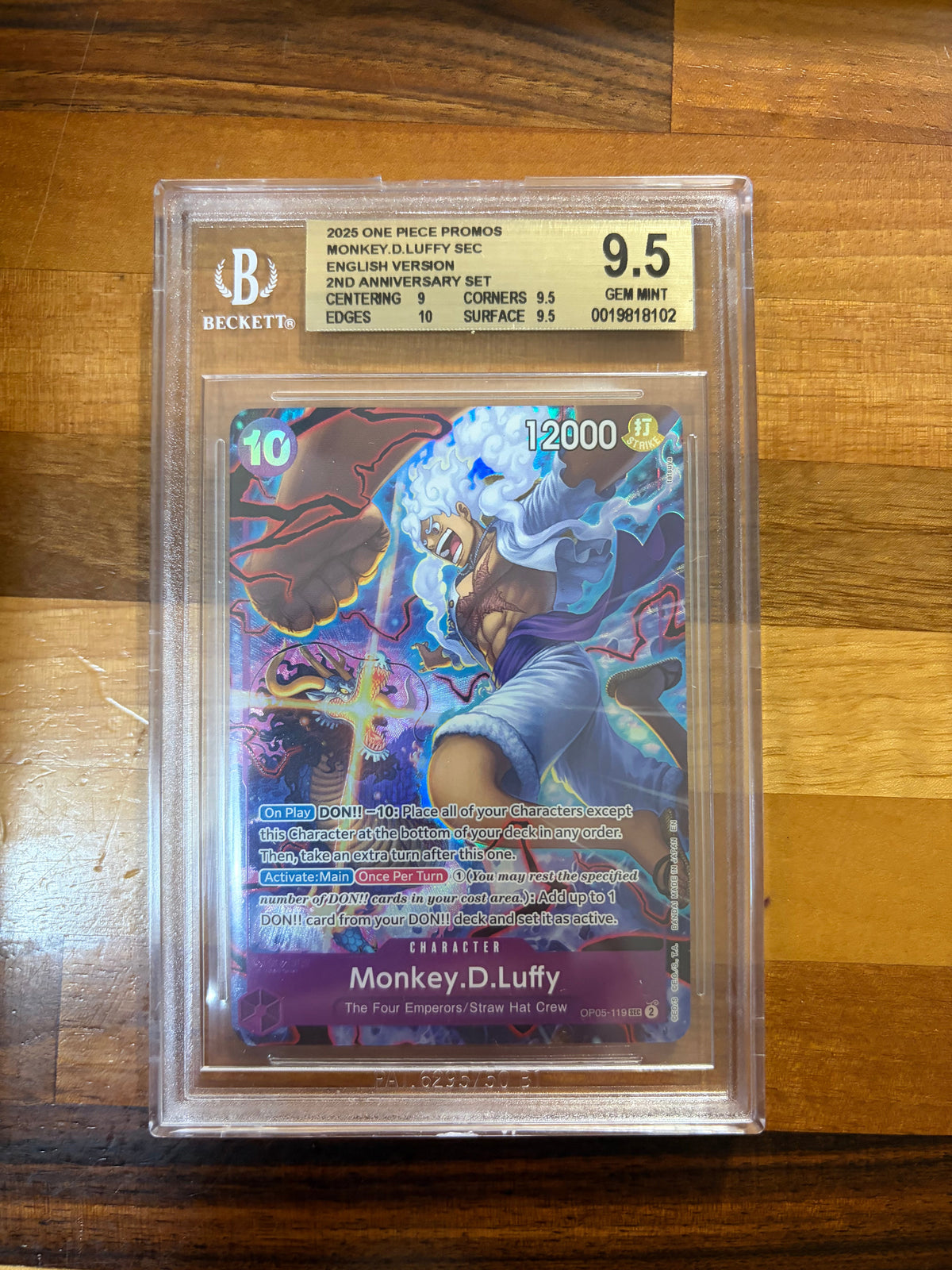BGS 9.5 Monkey.D.Luffy [One Piece Card Game Promos] - 19818102