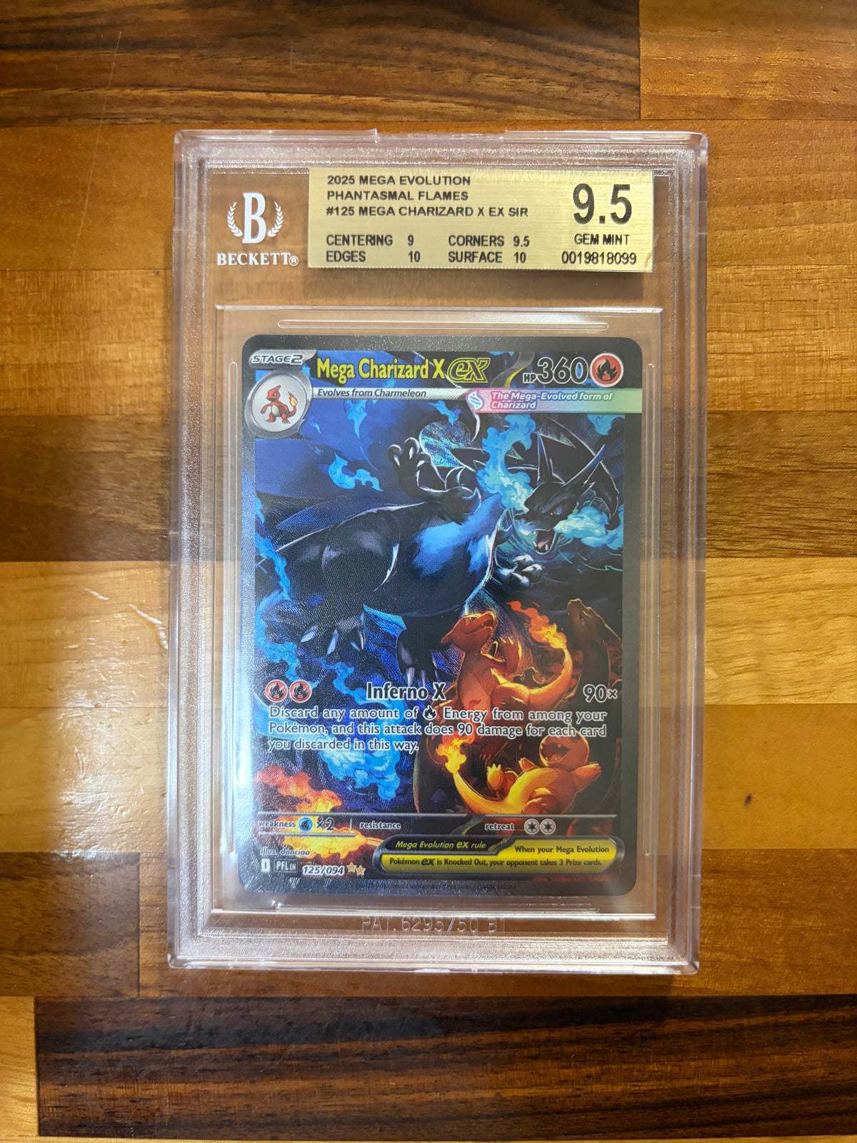 BGS 9.5 Mega Charizard X ex (125/094) [TCG Mega Evolution Phantasmal Flames] - 19818099