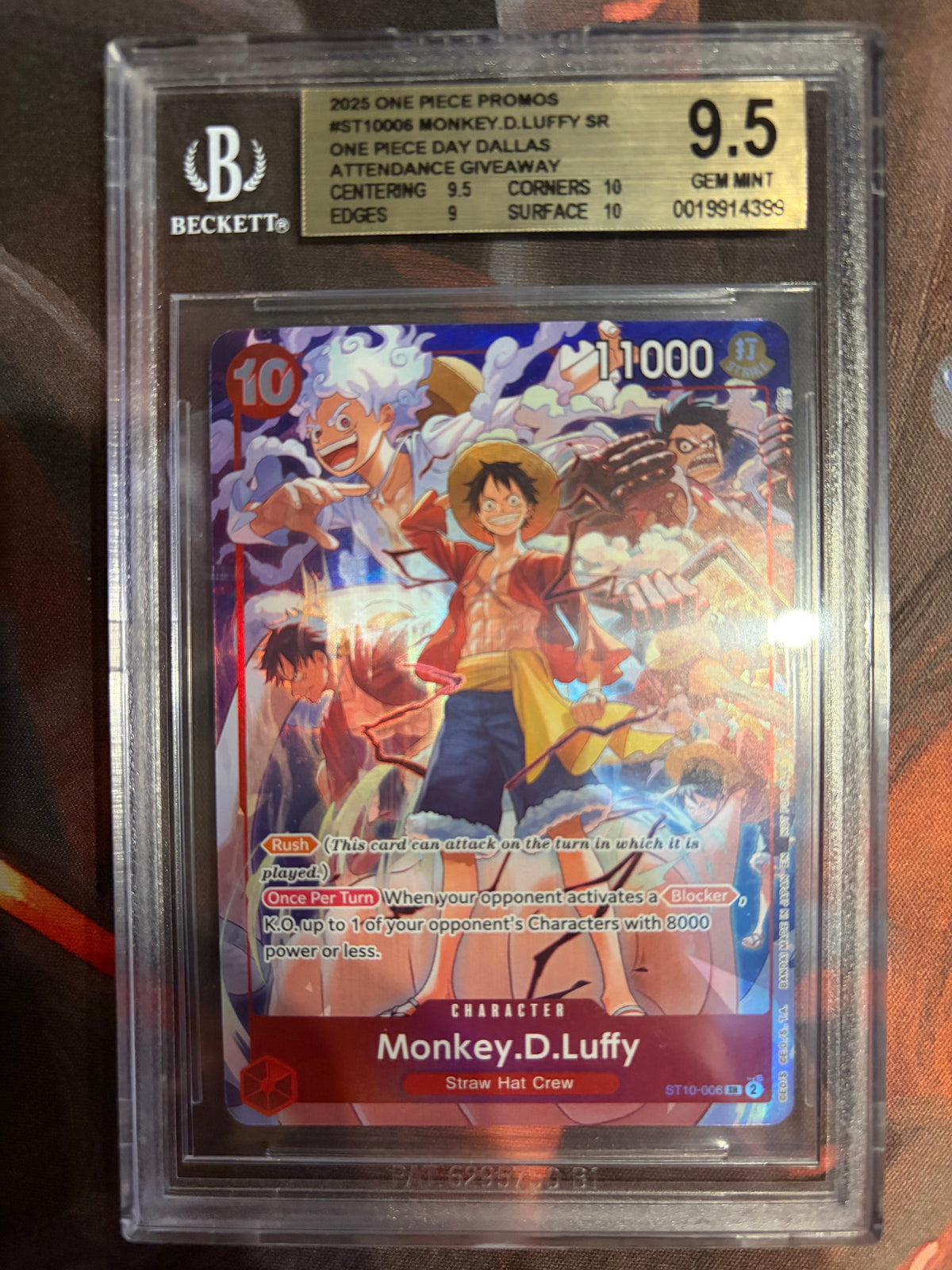 BGS 9.5 Monkey.D.Luffy [One Piece Card Game Promos] - 19914399