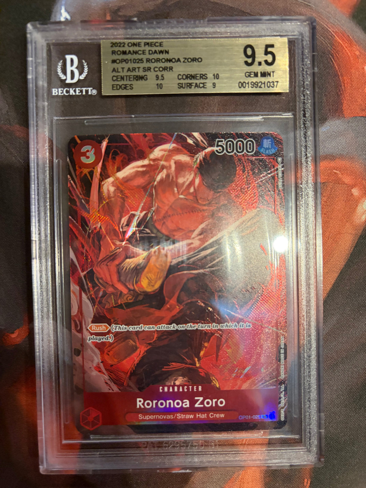 BGS 9.5 Roronoa Zoro ALT ART SR [Romance Dawn] - 19921037