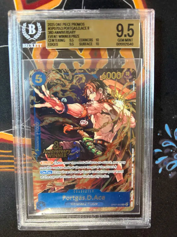 BGS 9.5 Portgas.D.Ace [One Piece Card Game Promos] - 19921540