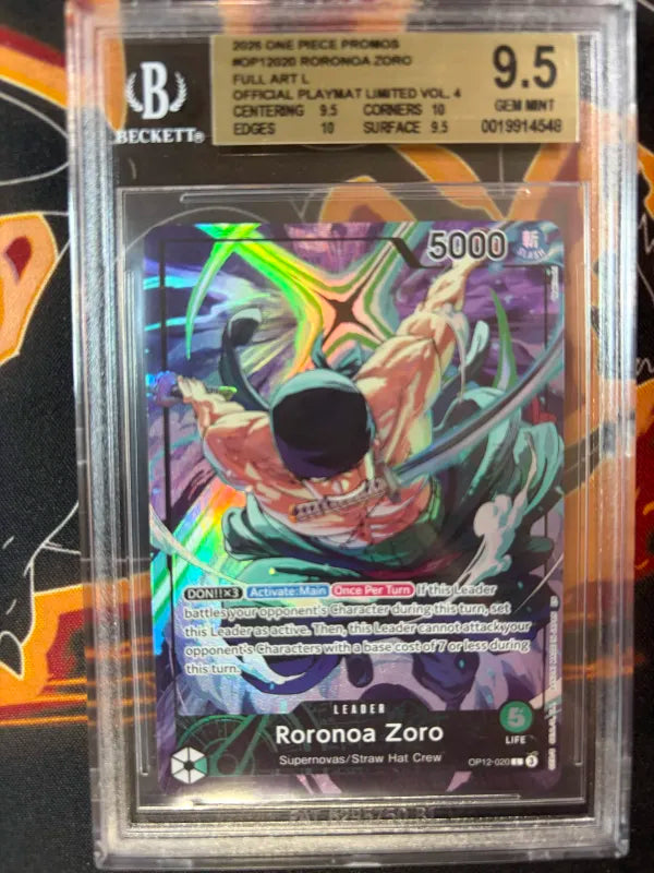 BGS 9.5 Roronoa Zoro FULL ART [One Piece Card Game Promos] - 19914548
