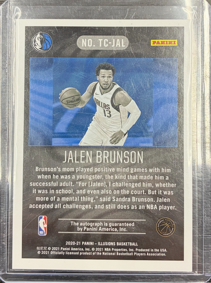 2020-21 Panini Illusions Basketball - Jalen Brunson #TC - JAL - Autograph