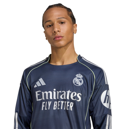 Adidas Real Madrid 25/26 Long Sleeve Away Jersey