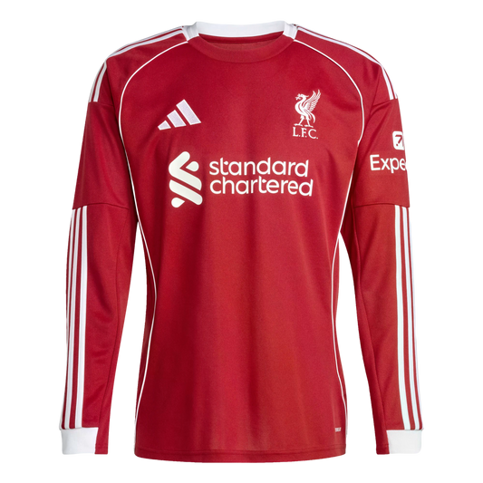 Adidas Liverpool 25/26 Long Sleeve Home Jersey