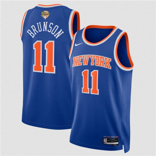 Jalen Brunson New York Knicks 2026 Finals Patch Jersey - Blue