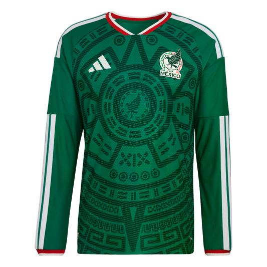Adidas Mexico 2026 Authentic Long Sleeve Home Jersey
