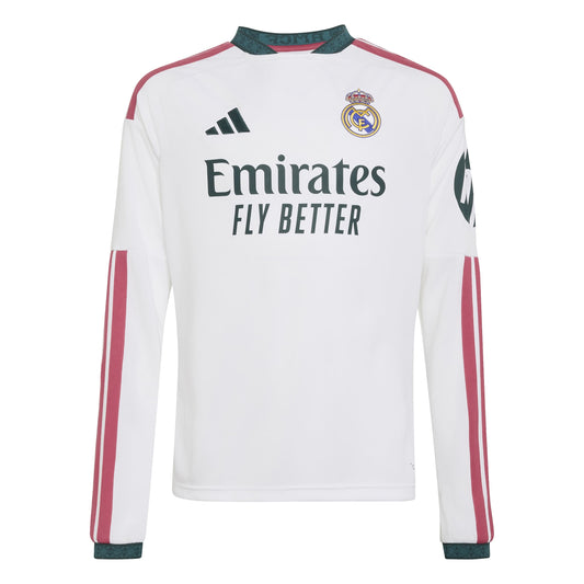 Adidas Youth Real Madrid Long Sleeve Home Stadium Jersey 26/27