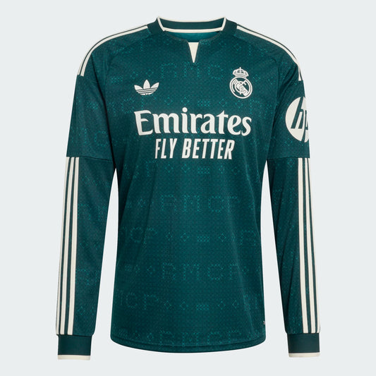 Adidas Real Madrid Long Sleeve Away Stadium Jersey 26/27
