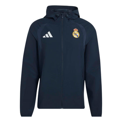 Adidas Real Madrid Tiro Travel Full Zip Windbreaker