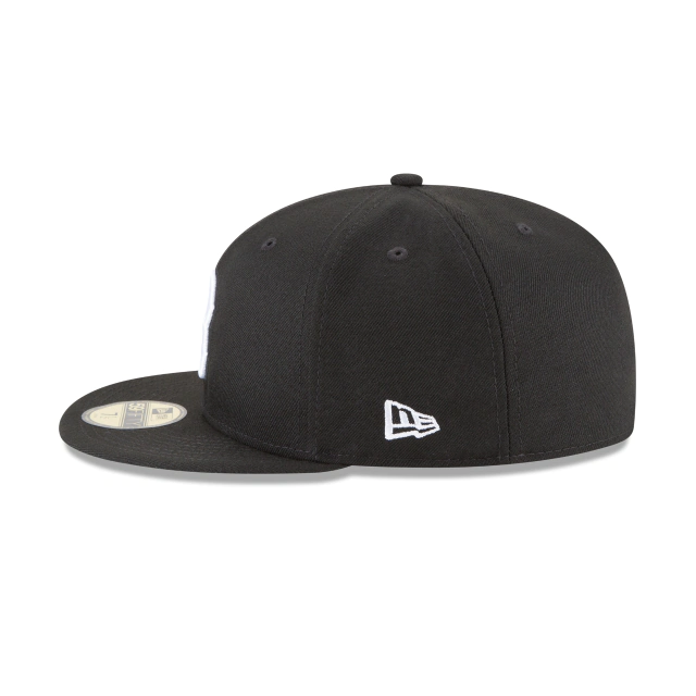 BOSTON RED SOX NEW ERA BLACK ON WHITE 59FIFTY FITTED HAT