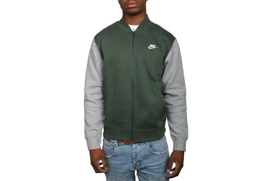 NIKE SPORTSWEAR BOMBER JACKET- GREEN/GREY