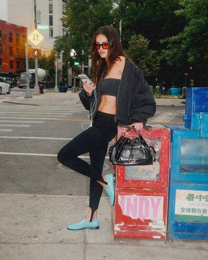 RONIE OSTRICH TURQUOISE LEATHER