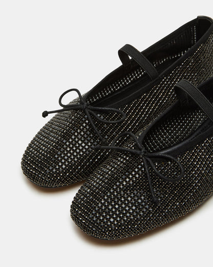 DELARA BLACK MULTI RHINESTONES