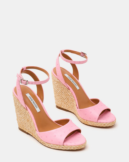 DEVIN OSTRICH PINK LEATHER