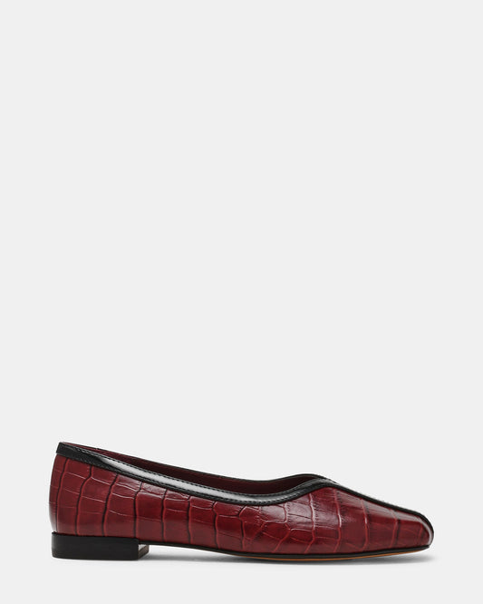 DORELIA BURGUNDY CROCODILE LEATHER