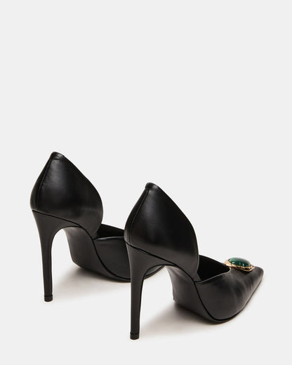 NYSA STONE BLACK LEATHER