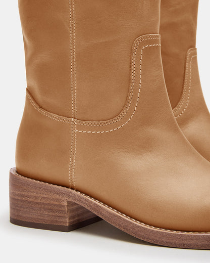 RIGGS BANANA LEATHER WIDE CALF