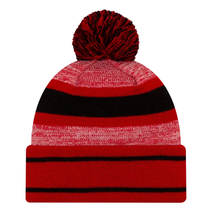 New Era San Francisco 49ers Men's Cuffed Pom Knit - Red/Black