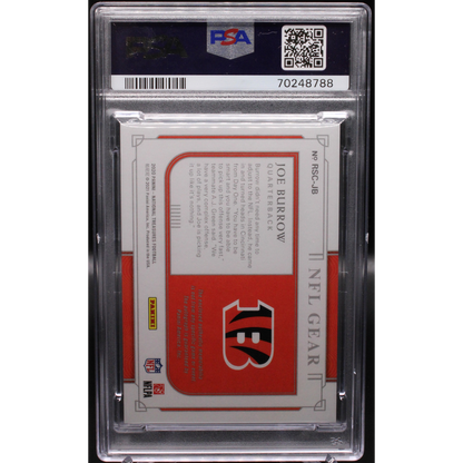 2020 Panini National Treasures - Joe Burrow RSC-JB - NFL Gear Signature /99 - PSA 9 / 10