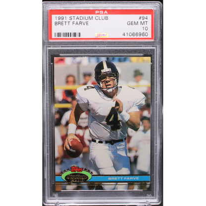 1991 Stadium Club - Brett Favre 94 - PSA 10