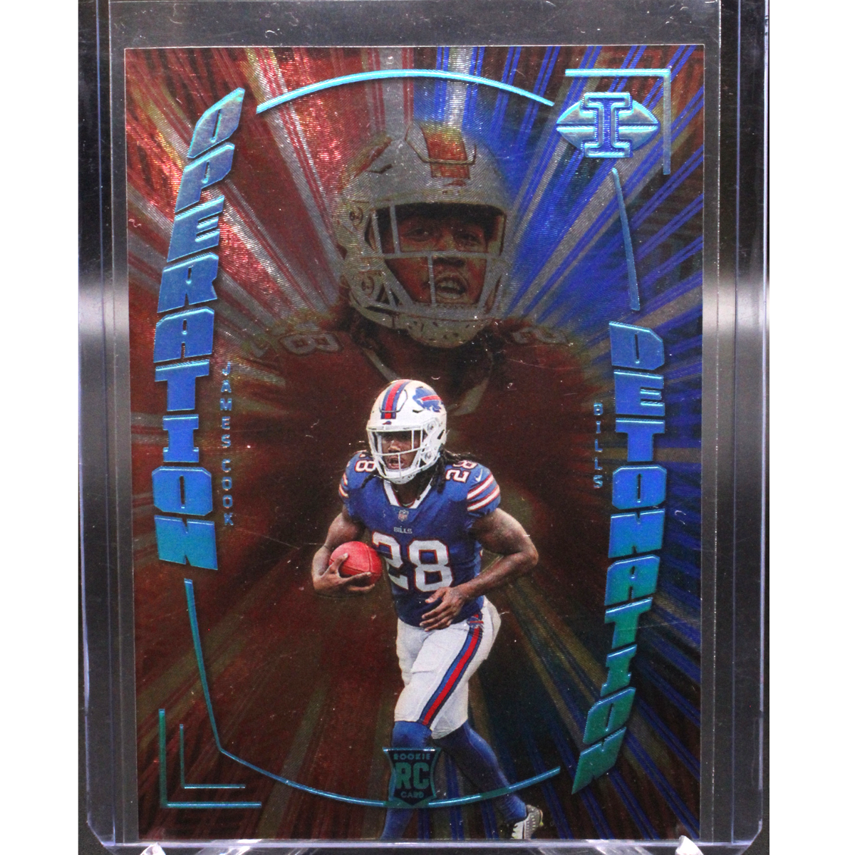 2022 Panini Illusions Football - James Cook 0D-26 - Rookie Operation Red & Blue /10