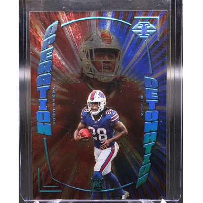 2022 Panini Illusions Football - James Cook 0D-26 - Rookie Operation Red & Blue /10