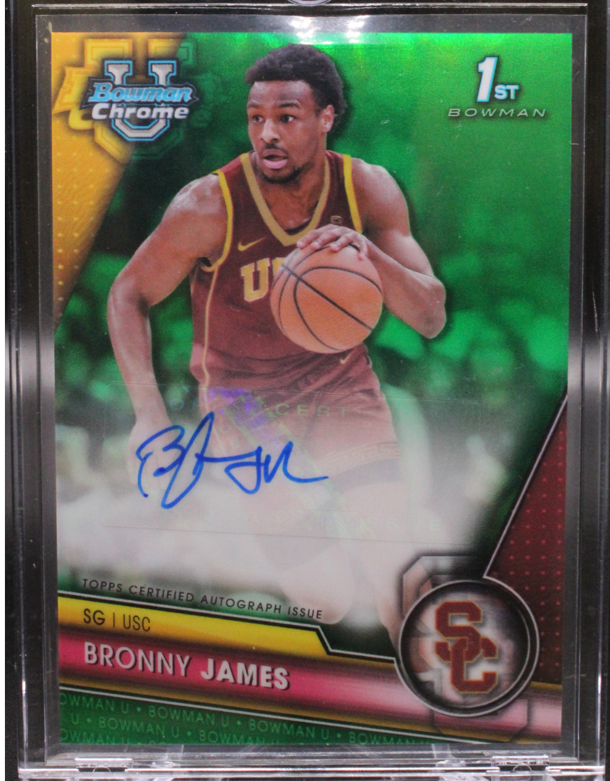 2024 Bowman U Chrome - Bronny James BCPA-BJ - 1st Bowman Green Auto /99