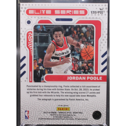 2023-24 Panini Donruss Optic Basketball - Jordan Poole ESS-PLE - Elite Series Auto Gold /10