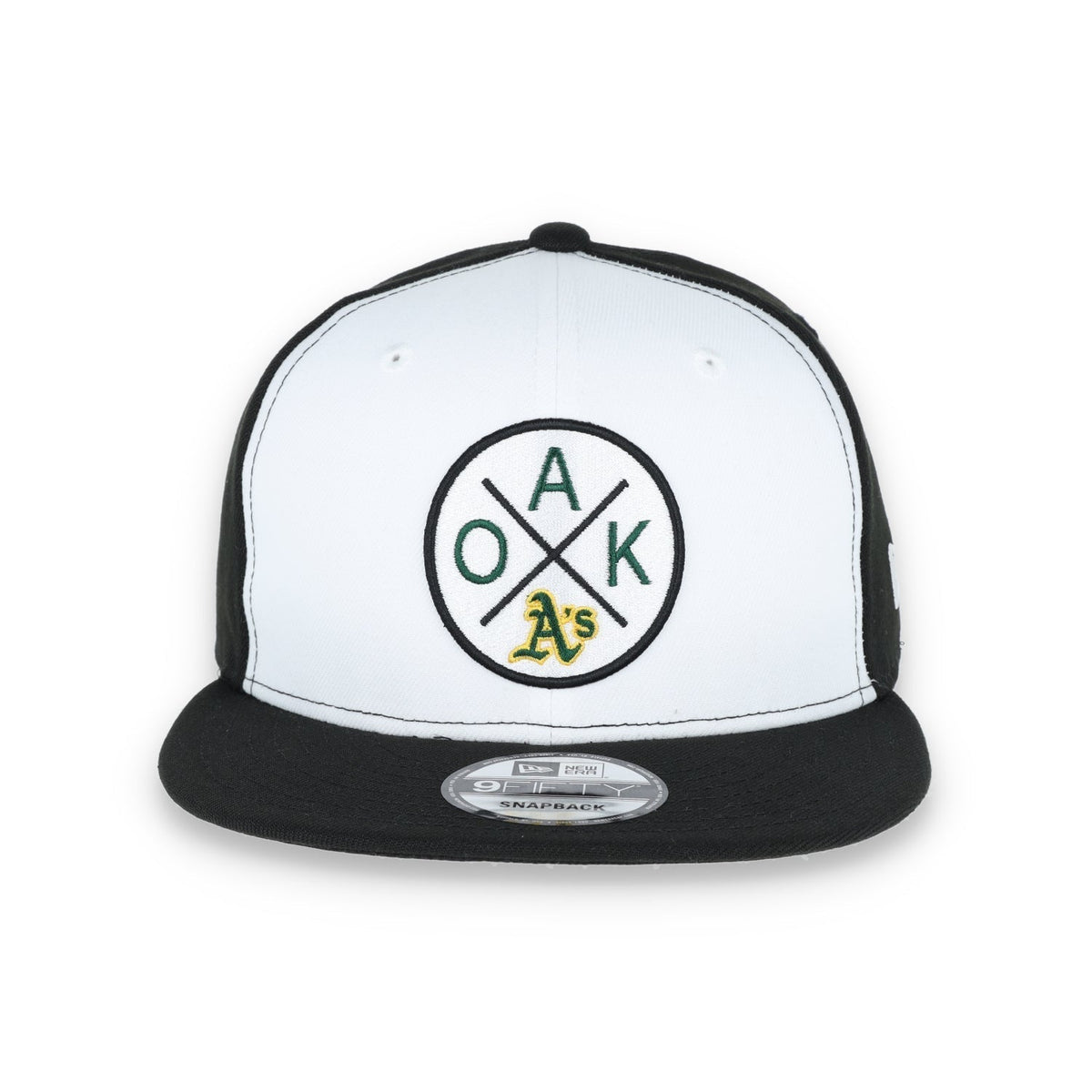 OAKLAND ATHLETICS NEW ERA 4X LOGO 9FIFTY SNAPBACK HAT-WHITE