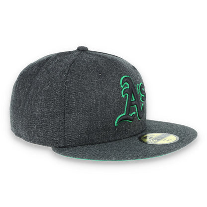 Oakland Athletics New Era 59FIFTY Cap-Heather Grey/Black