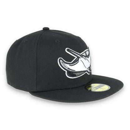 TAMPA BAY RAYS NEW ERA BASIC COLLECTION FITTED 59FIFTY-BLACK AND WHITE