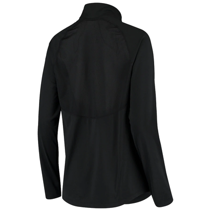 Nike Women's San Francisco Giants Mesh Back Performance Quarter-Zip Jacket-Black