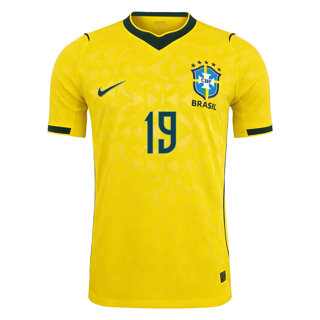ENDRICK #19 Mens Brazil World Cup Home Jersey 2026 - Player Version (Slim Fit)