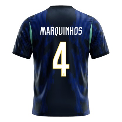 MARQUINHOS #4 Mens Brazil World Cup Away Jersey 2026