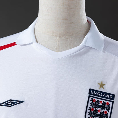 England Jersey 2006 Retro Home Football Kit Long Sleeves