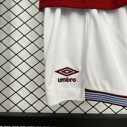 Kids West Ham United Jersey 25/26 Home Football Kit Soccer Jersey
