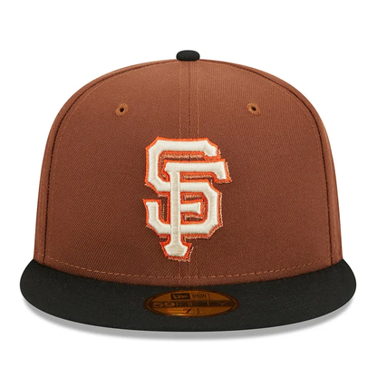 New Era San Francisco Giants Harvest 50th Side Patch 59fifty Fitted Hat-Brown
