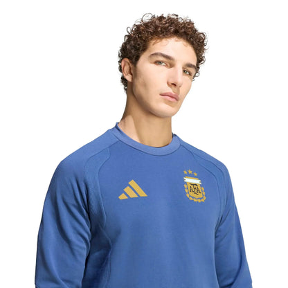 adidas 2026 Argentina Men's Tiro Travel Crewneck Sweatshirt