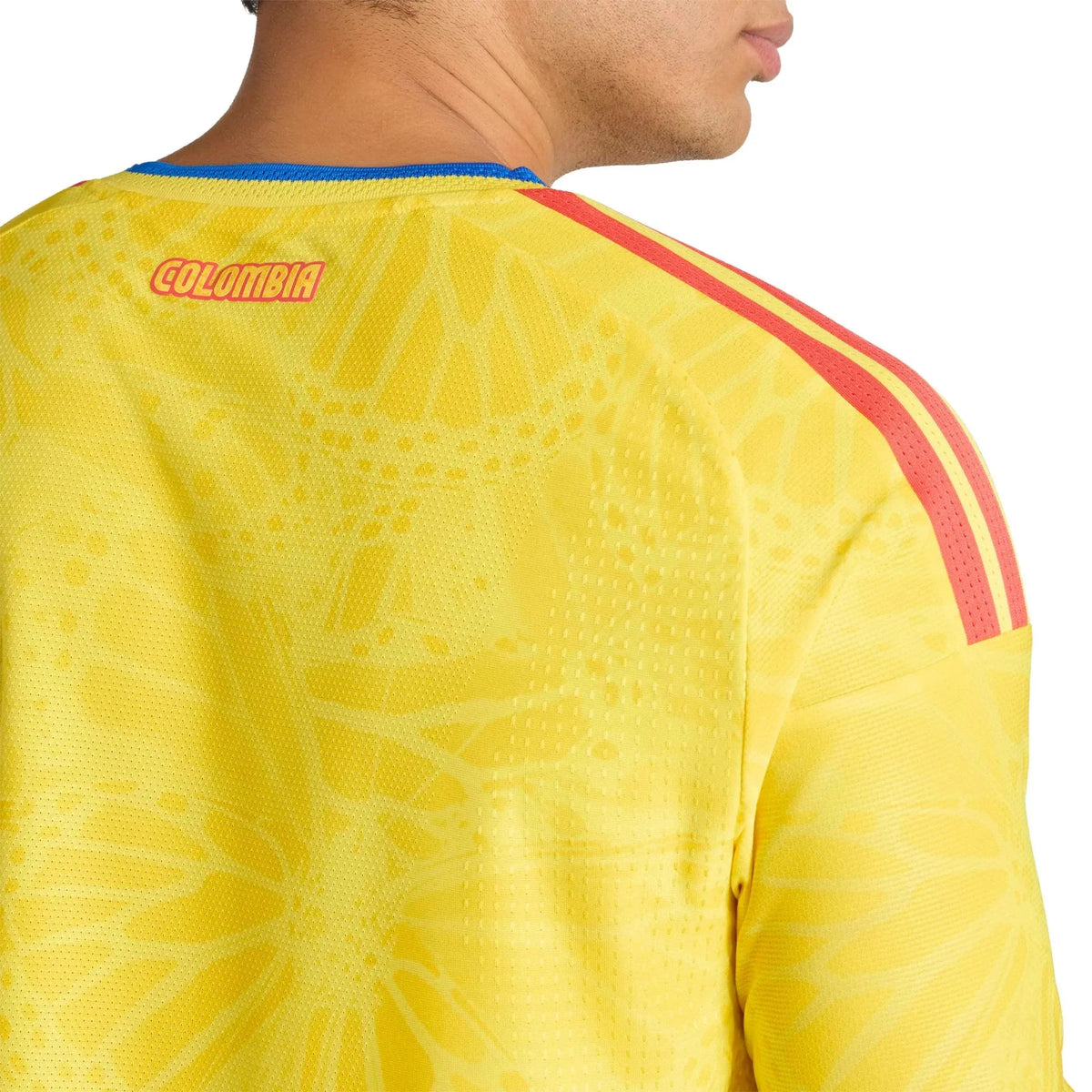 adidas 2026 Colombia Men's Authentic Home Long-Sleeve Soccer Jersey