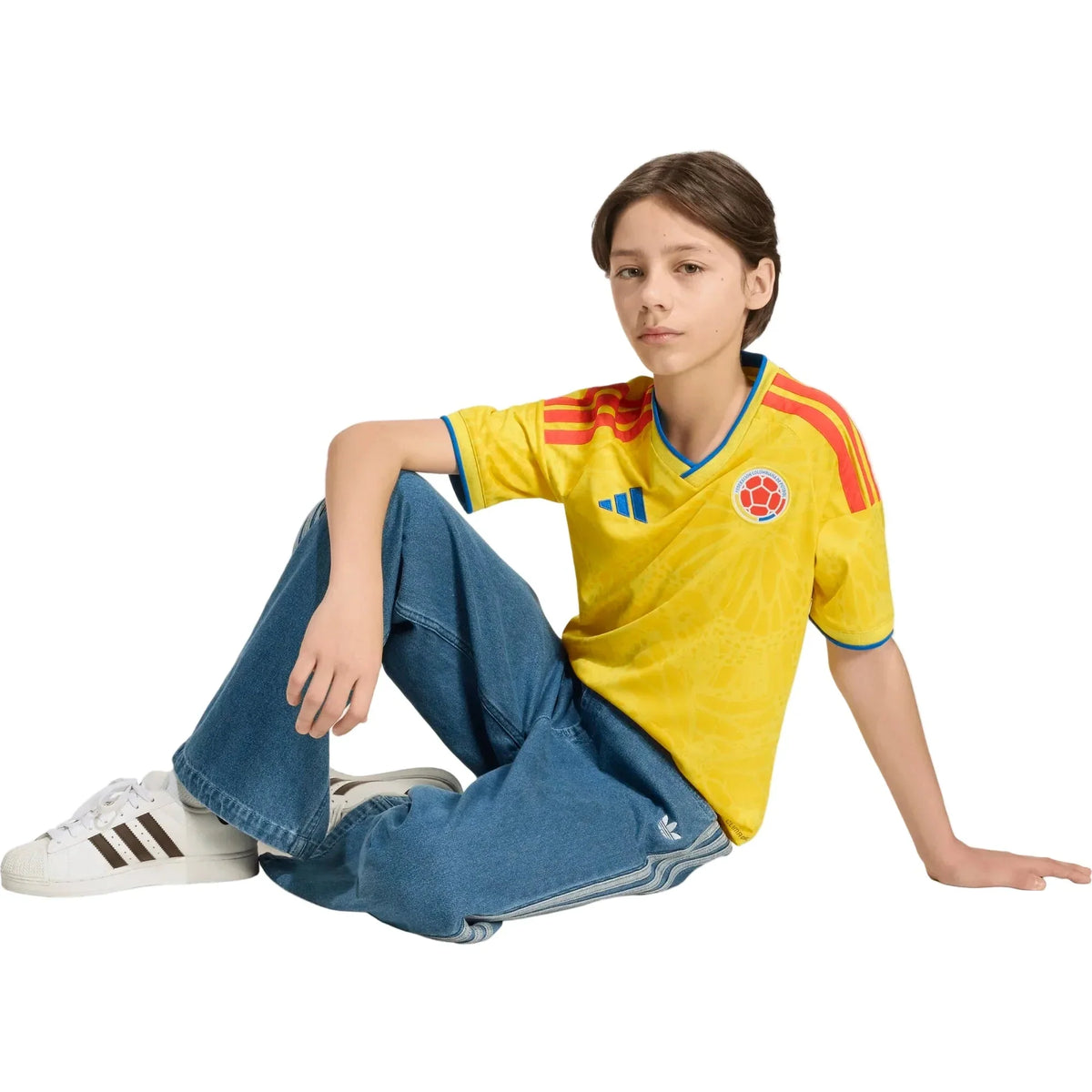 adidas 2026 Colombia Youth Stadium Home Soccer Jersey