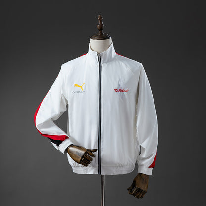 AC Milan Windbreaker 2025/26 White Football Soccer Jacket