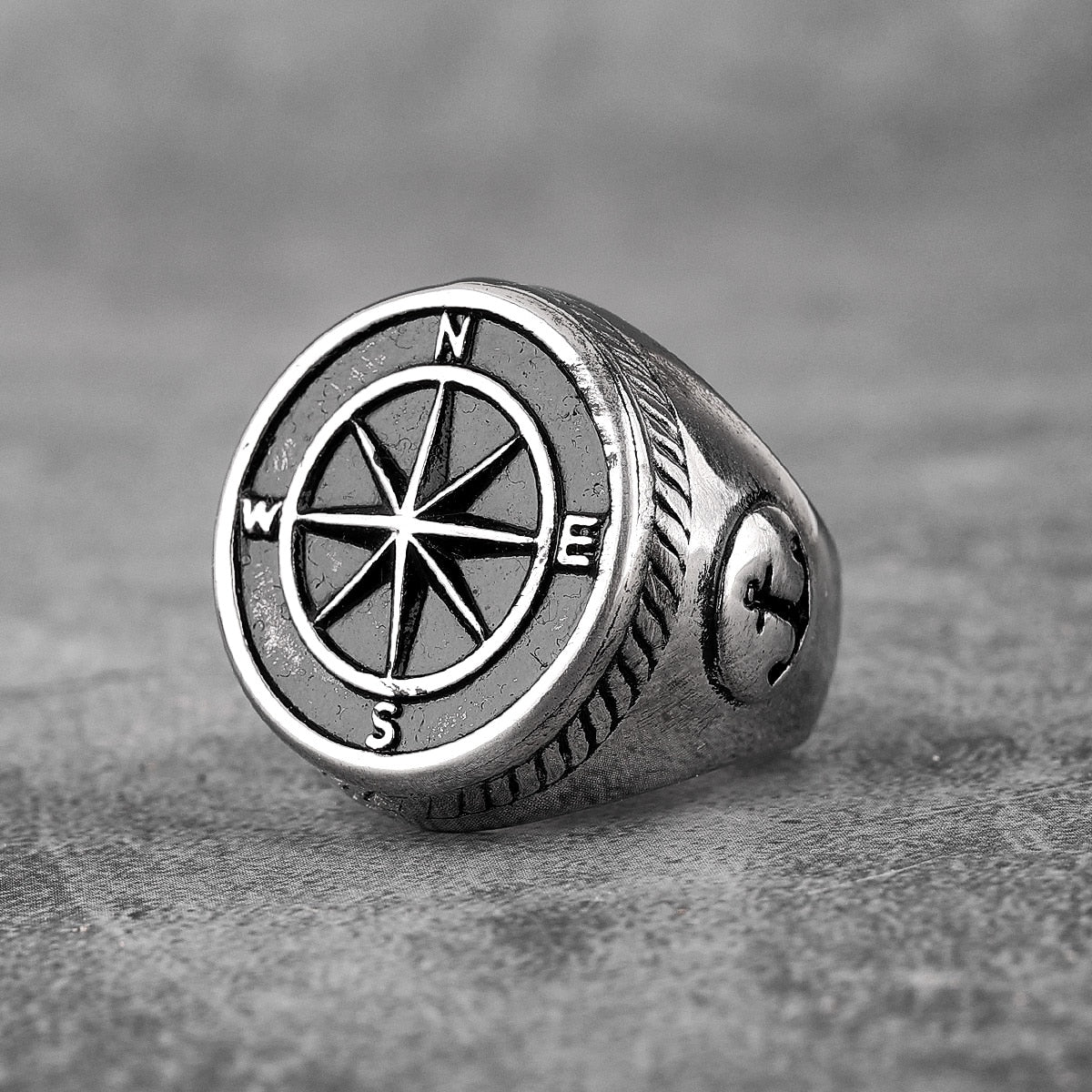 Anchor Compass Ring – Navigator Sailor Punk Hip Hop Statement